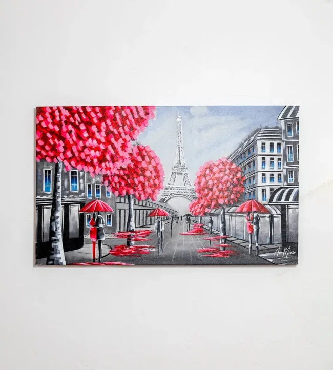 Cuadro paris rosado 4