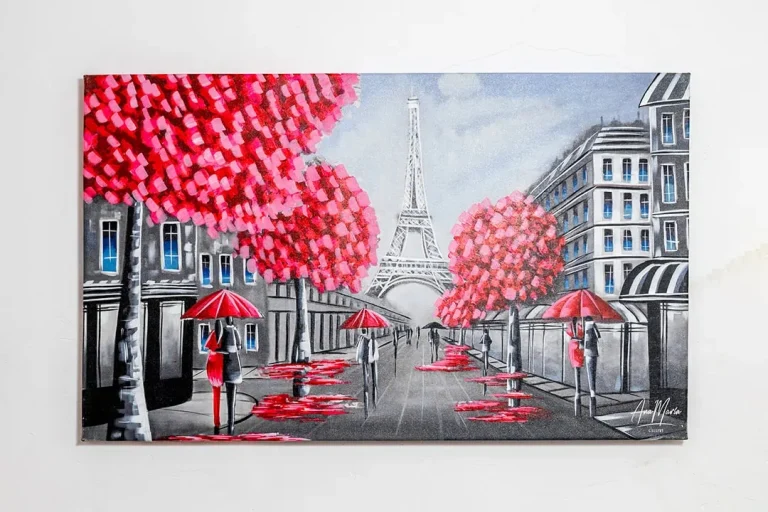 Cuadro paris rosado 4