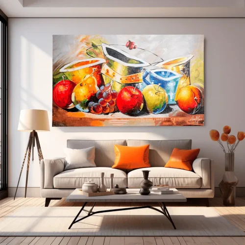 Cuadro Frutas y Ollas