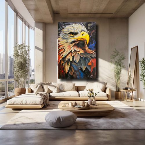 Cuadro Aguila Multicolor