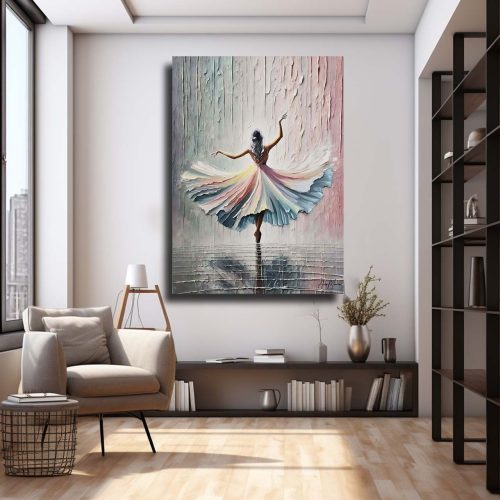 Cuadro Bailarina Ballet Colores Pastel