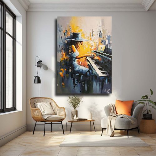 Cuadro Chica Pianista