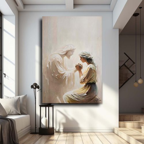 Cuadro Jesus y Mujer en Oración