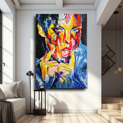 Cuadro Rostro Mujer Colorido